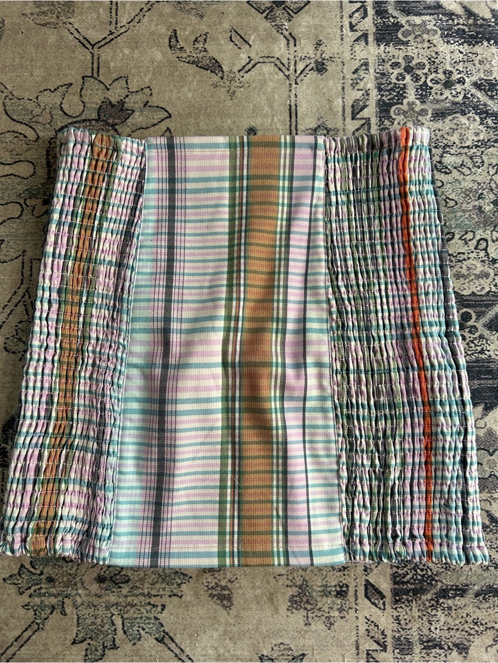 Urban Outfitters Pink Multi Plaid Hook-Front Mini Skirt - Picture 2 of 2